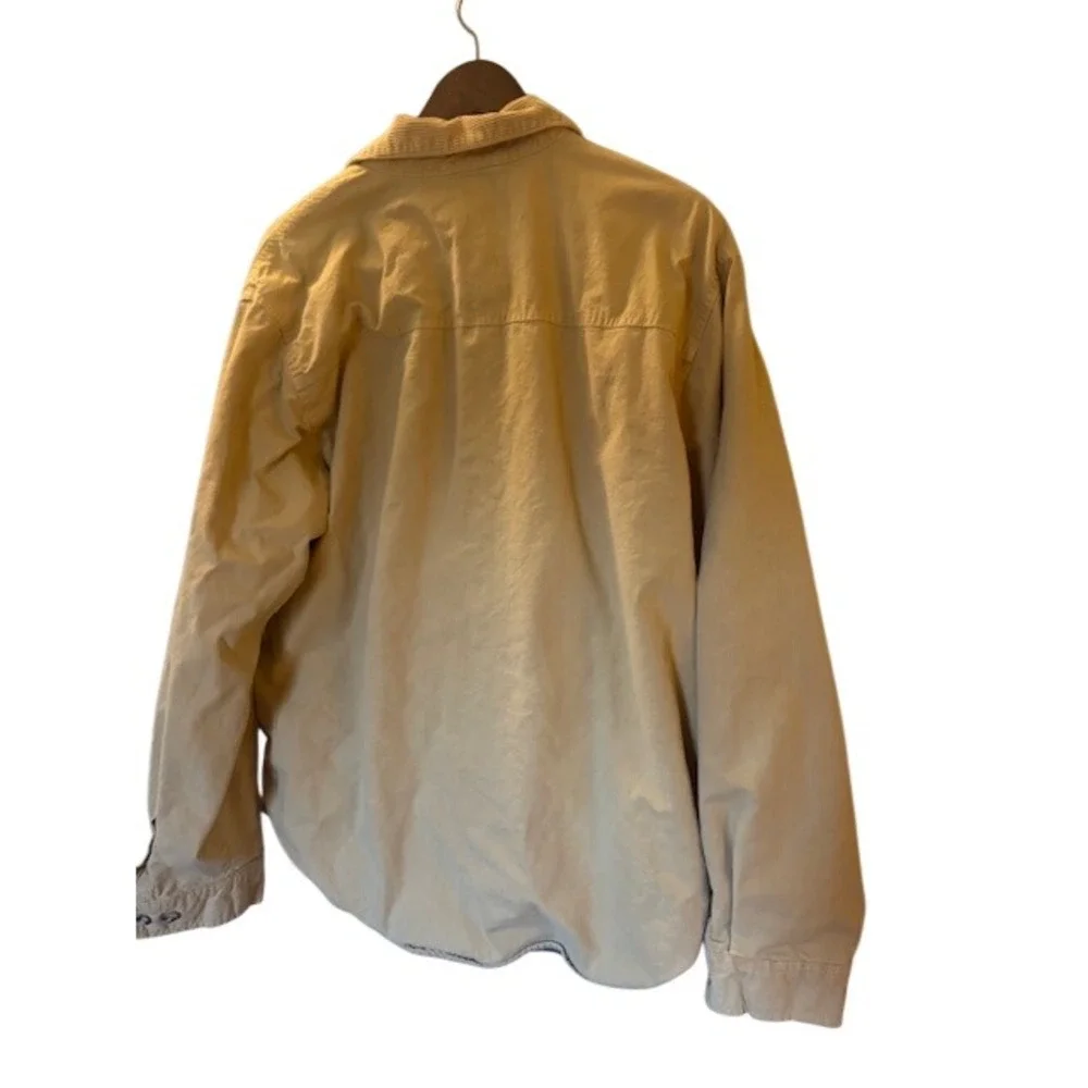 BDG Urban Outfitters Men's L Canvas Flannel Lined Shirt Jacket Corduroy Collar